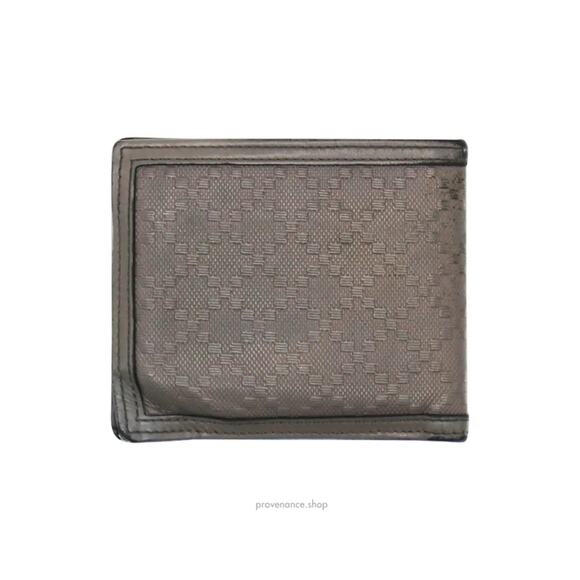 🔴 Gucci Bifold Wallet - Grey Diamante Leather - Picture 5 of 9
